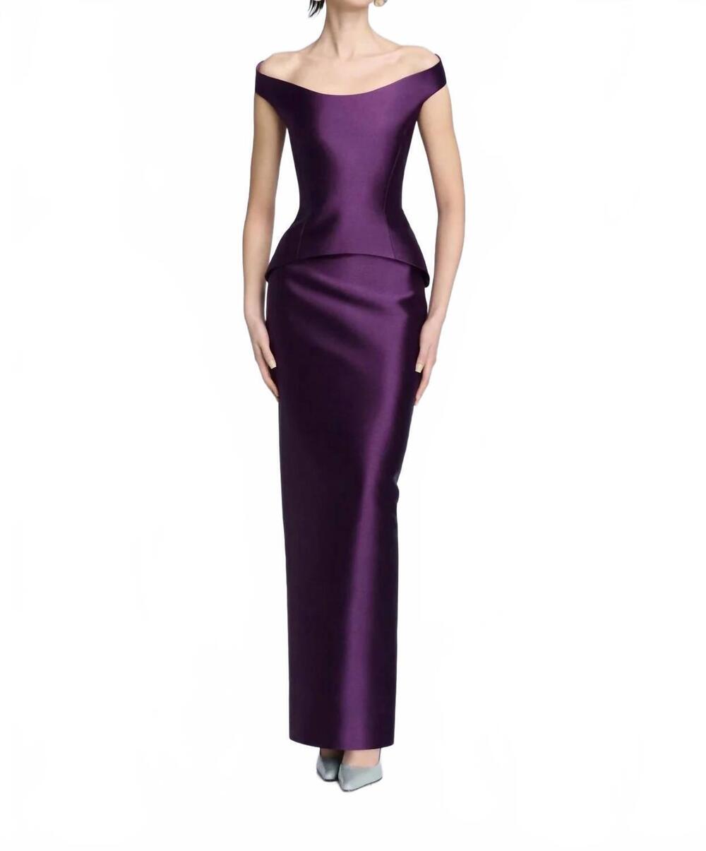 NEW SOLACE LONDON women's pieta maxi dress in purple